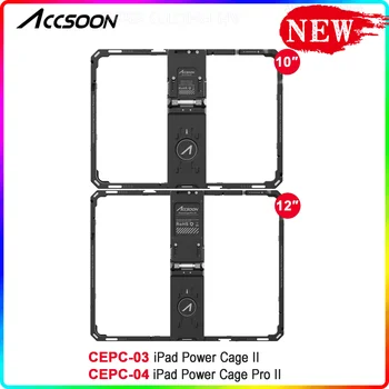 Accsoon CEPC-03 CEPC-04 iPad Power Cage Pro II За iPad Air Pro 10/12 инчов защитен корпус на клетката с държач за адаптер за батерия Нов