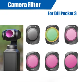 Филтър за камера за DJI Pocket 3 UV NDPL CPL Полярни регулируеми филтри за обективи Комплект протектори за кардан за DJI OSMO Pocket 3 Аксесоари