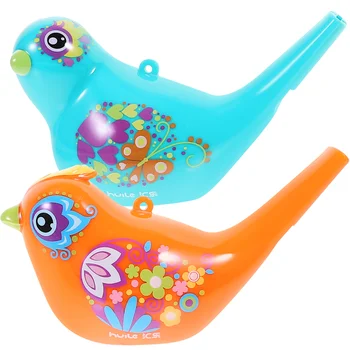 2pcs пластмасови свирене играчка деца птица форма свирка играчки музикален инструмент парти доставки