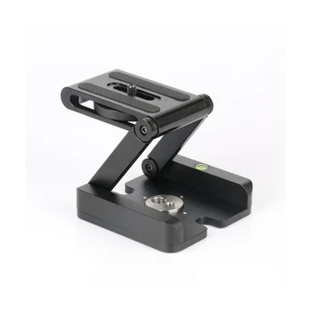 Portable Z тип наклон статив главата сгъваем наклон сгъваем удобен единичен бързо освобождаване плоча стойка притежателя камера скоба
