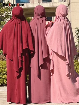 Botvotee дълъг ръкав мюсюлмански Abayas за жени 2023 Нов твърд случаен пуловер хиджаб рокля извънгабаритни дълъг шал подигравателен маншет Кафтан