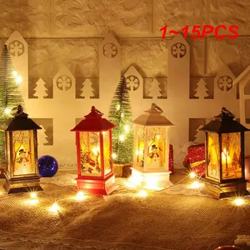 1~15PCS Коледен фенер светлина Весела коледна украса за дома 2023 Navidad коледно дърво орнаменти Коледа подаръци Нова година