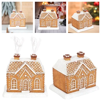 Gingerbread House тамян горелка смола Коледа къща тамян горелка творчески за маса център декор