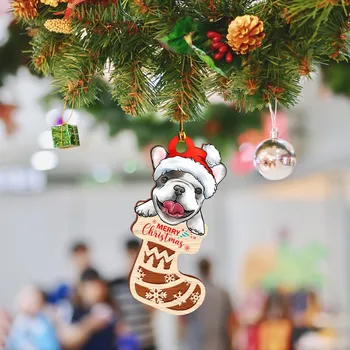 Куче чорапи форма коледни висулки Коледна украса за дома Коледно дърво Коледа капка орнаменти Navidad декор Нова година подарък