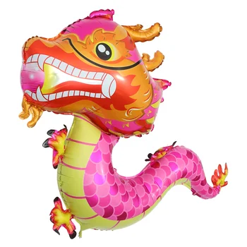 5бр карикатура дракон балон китайска нова година балон година на дракон балон декор парти благосклонност