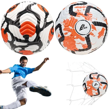 Унисекс футболна топка, стилна футболна топка за всички времена, мека на допир PU футболна топка за момчета, тийнейджъри и футболисти от всички възрасти