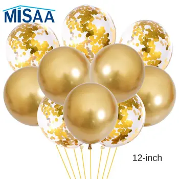 Прозрачен балон комплект пайети парти декорация доставки 12 инча конфети балон разнообразие от стилове алуминиев филм