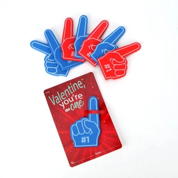 5 бр / комплект червени сини мажоретни ръкавици за творчески #1 EVA пяна пръсти парти