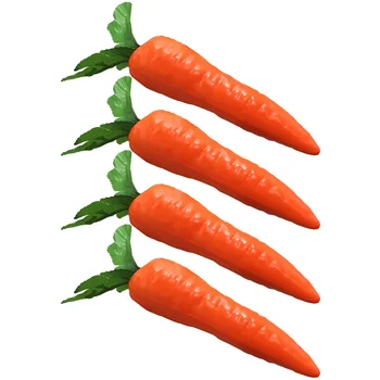 4бр Мини моркови орнаменти симулация моркови декори фалшиви модели моркови