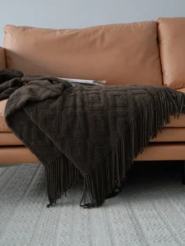 жакардова плетена кърпа за легло есенно и зимно одеяло