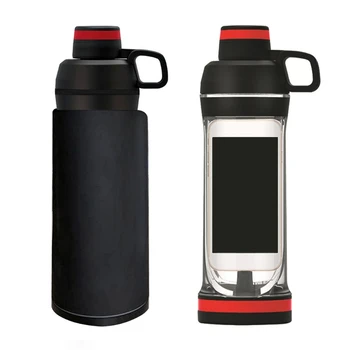 Portable Creative 400ml бутилка за вода със скриване на джоба на телефона Secret Pill Организатор Бутилка Спорт Фитнес Чаша за вода Съдове за пиене