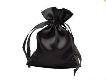  безплатна доставка 50 / бр сатен малък шнур чанта размер 11 * 13 см бижута чанта на едро обичай подарък торбичка за бижута подарък коса