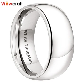 10mm Бял волфрамов Caribde пръстен за жени мъже мода дропшипинг годежна сватбена лента куполиран лъскав лъскав комфорт годни