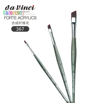 Da Vinci Modeling Series 367 Forte Gaming and Craft Brush, Strong Slant Extra-Strong Synthetic, има добра способност за носене на цветове