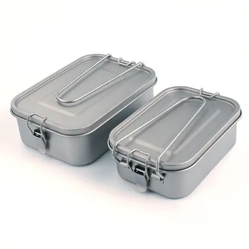 800ml/1200ml Здравословна титаниева сплав Преносима кутия за вечеря Bento Непропусклива кутия за обяд Правоъгълник контейнери за съхранение на храни TitaniumBox