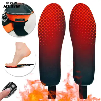 Акумулаторни USB отопляеми стелки за обувки с дистанционно управление Топли термични стелки Нагревател за крака за туризъм Къмпинг Лов Риболов