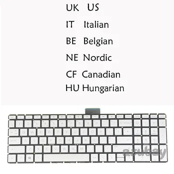 Backlit лаптоп клавиатура за HP 15t-cr 15t-cu 15t-da 15t-db 17-by 17-ca 17-ce 17g-cr 17m-ce US HU IT NE UK CF QWERTY BE AZERTY