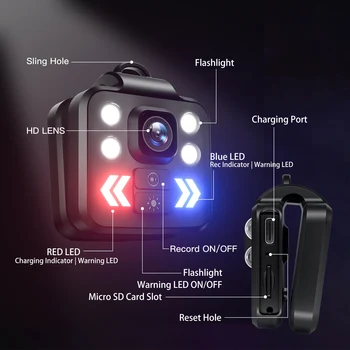 Мини камера 1080P HD нощен ден мини камера видео запис сигурност мини видеокамери камери LED светлина W
